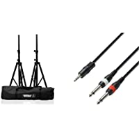 Los mejores  - Gorilla Stands Trípode para altavoces de poliamida con bolsa de transporte + Adam Hall Cables K3YWPP0300Cable de audio…